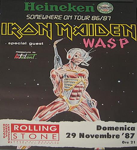 Iron Maiden Somewhere On Tour 86/87 Italian Promo poster (385903)